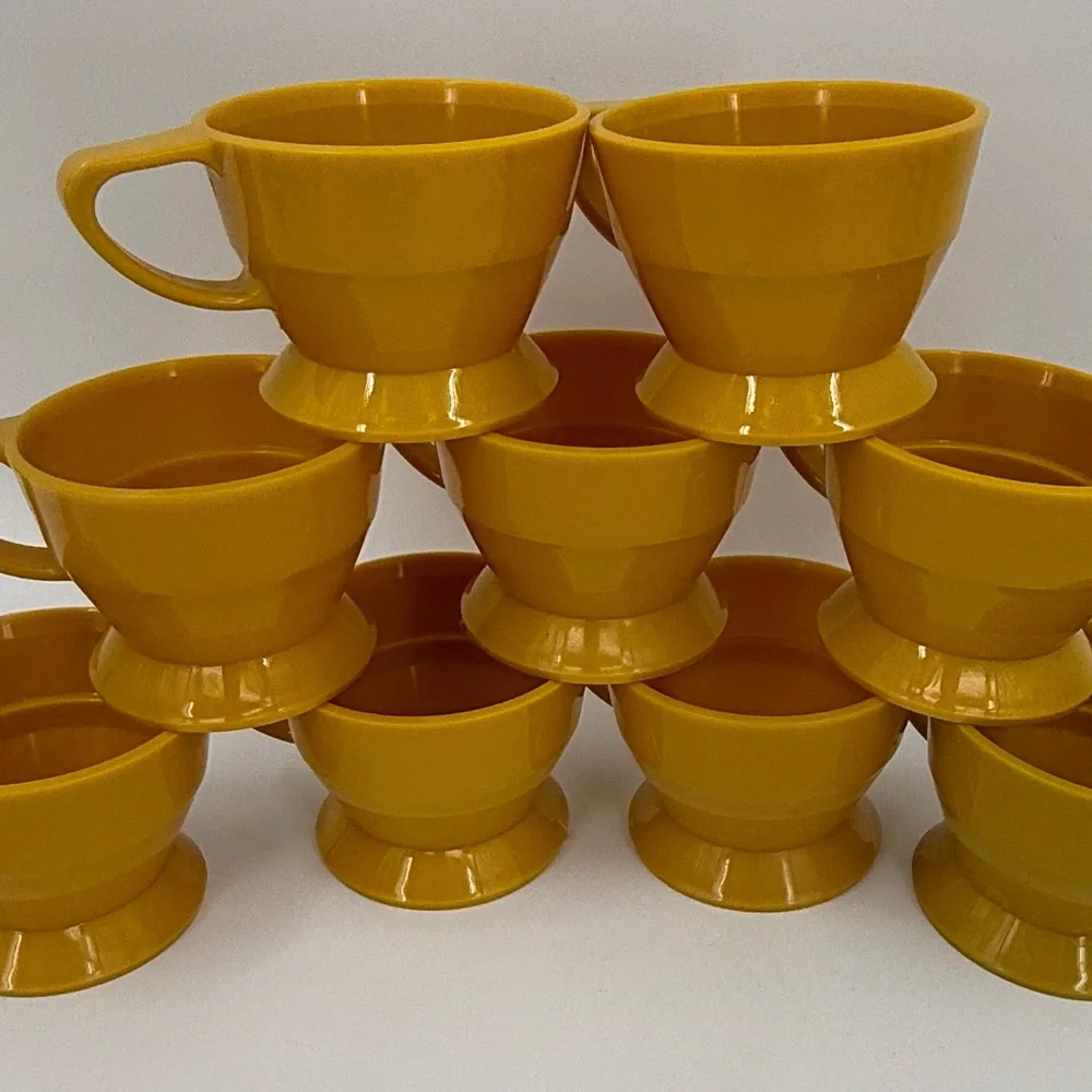 Solo Cozy Cup Holders Harvest Yellow Lot‎ of 9 Vintage Retro Camping Movie MCM
